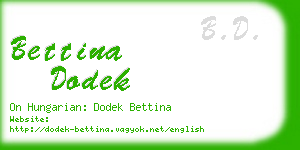 bettina dodek business card